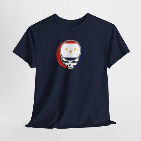 Grateful Dead - New Orleans Flag Stealie Unisex Tshirt - StealieShop
